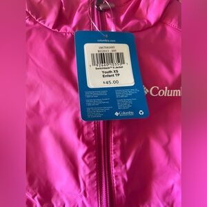 Columbia jacket, Size XS, Pink, NWT.